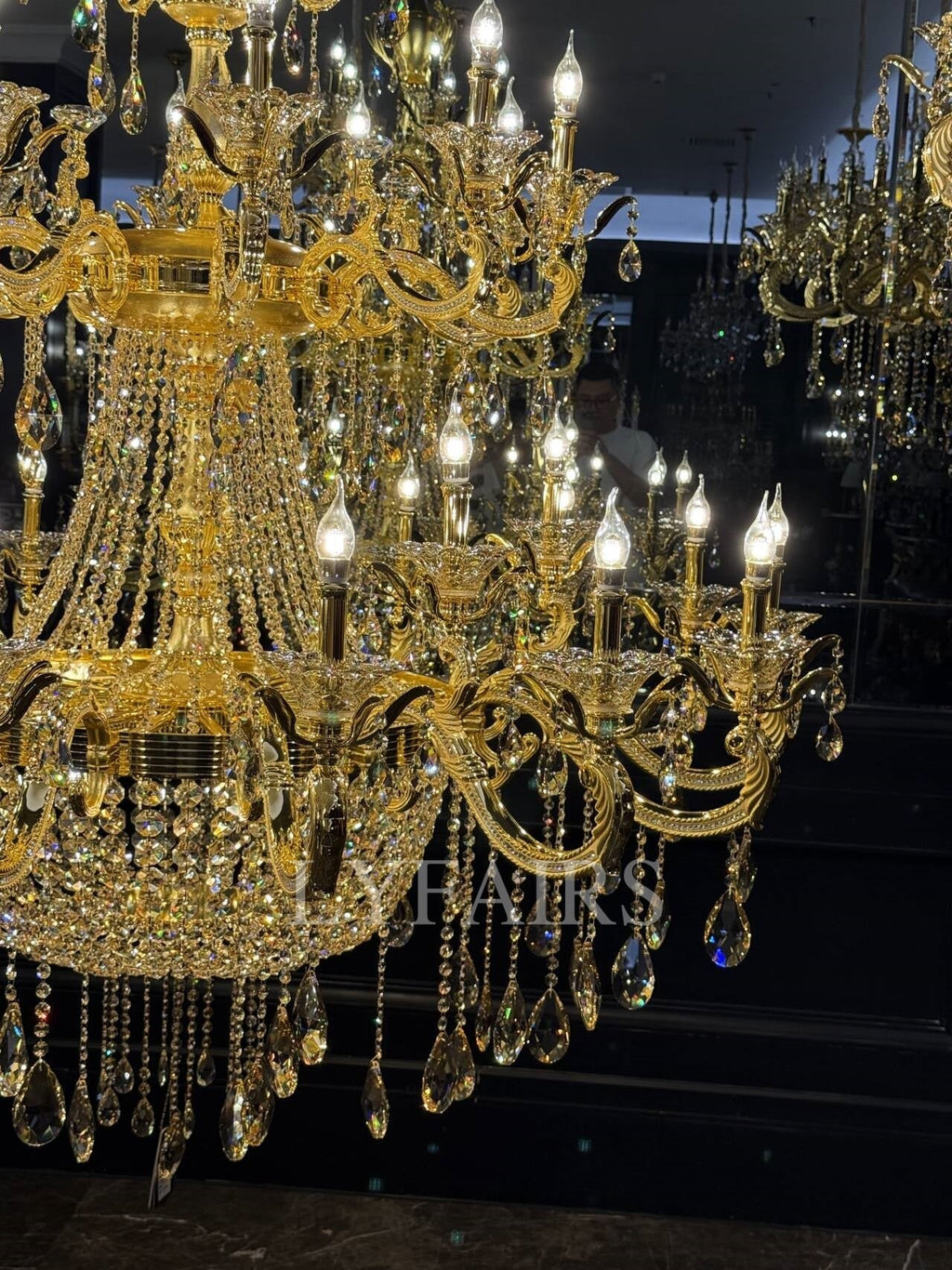 Royal Baroque Revival Vintage Chandelier Series with Waterfall Crystal