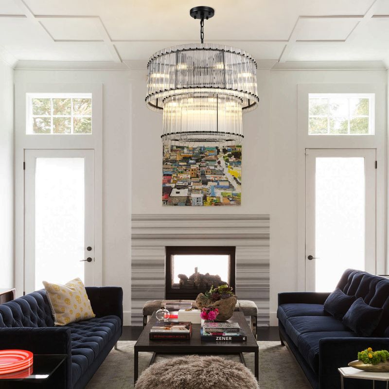 Sun Marcus 2-Tier Round Chandelier 48"