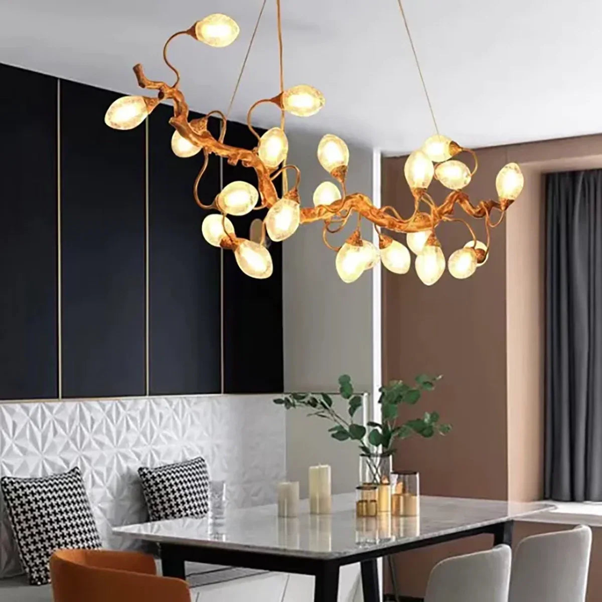 Glass Egg Art Clear Bubble Chandelier for Dining Room/Kitchen Island/Living Room