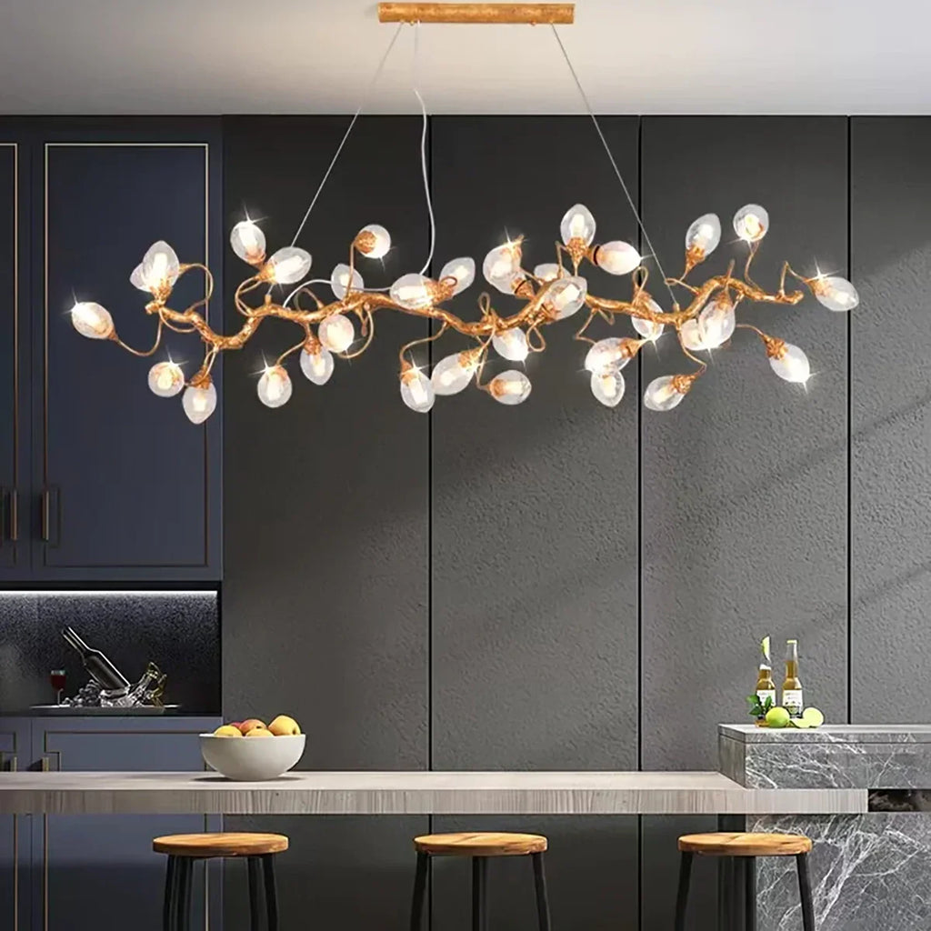 Glass Egg Art Clear Bubble Chandelier for Dining Room/Kitchen Island/Living Room