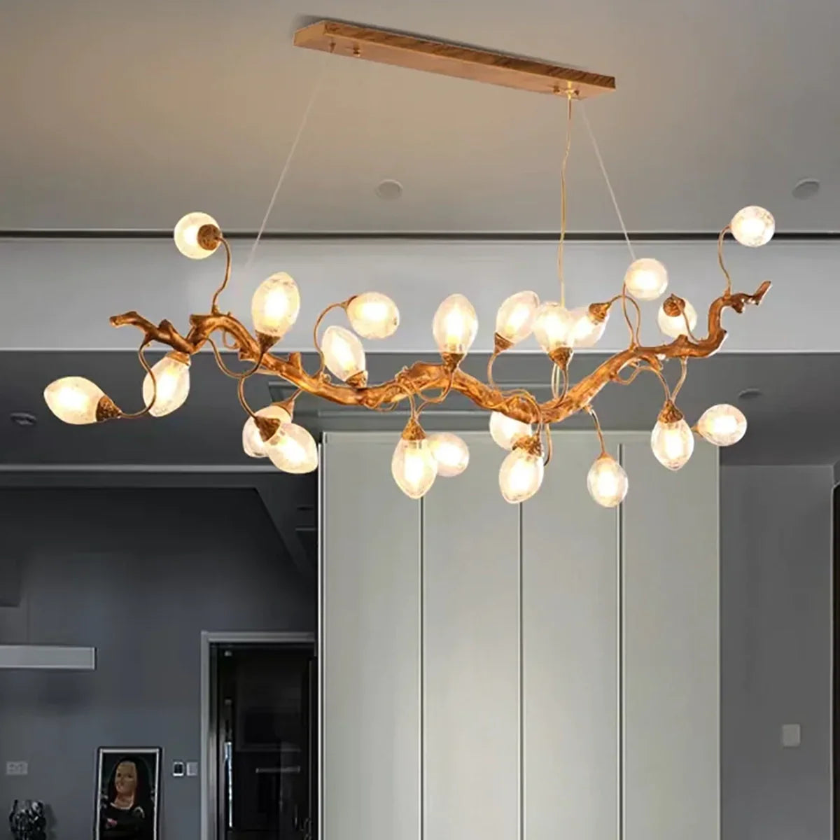 Glass Egg Art Clear Bubble Chandelier for Dining Room/Kitchen Island/Living Room