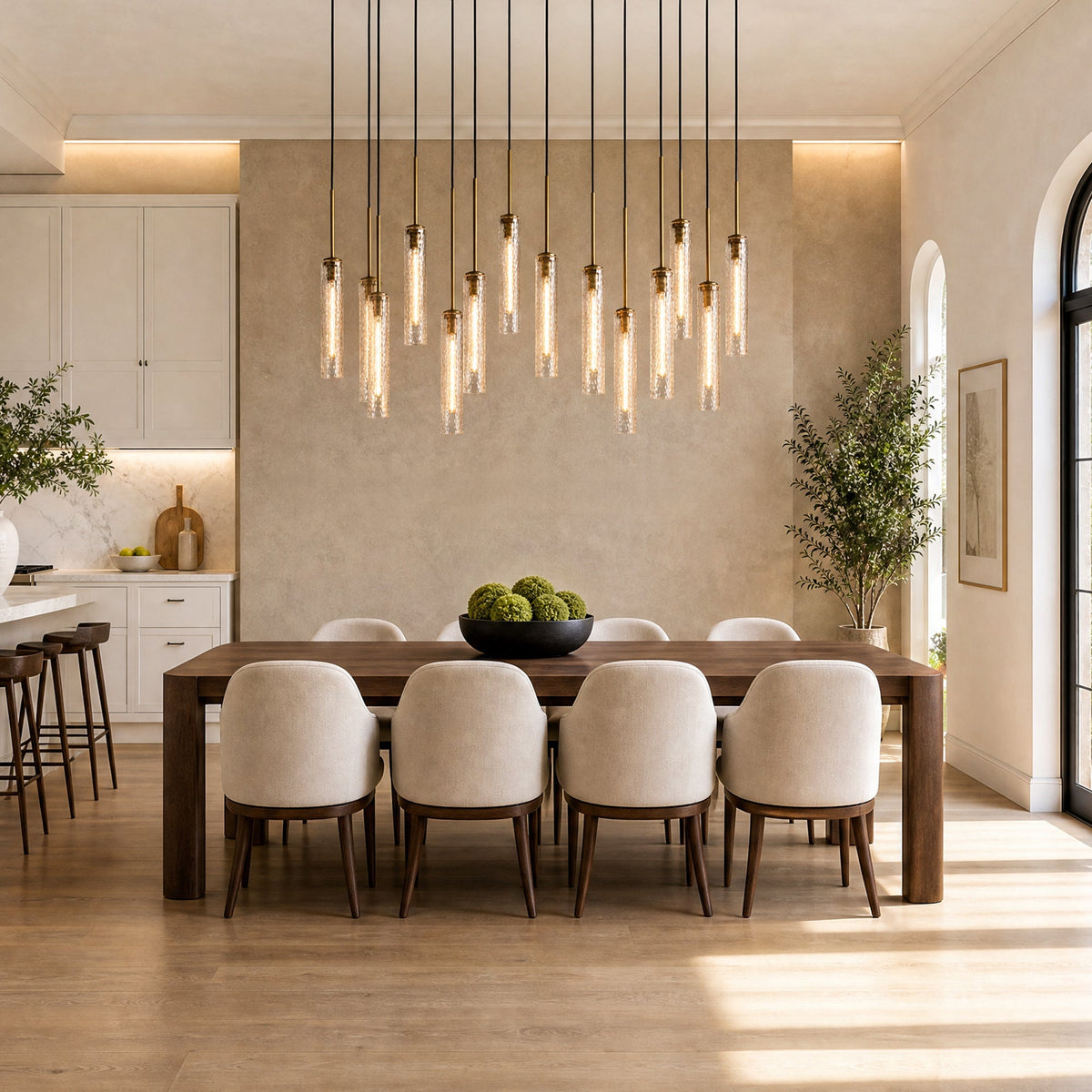 Colvane Linear Fluted Glass Chandelier
