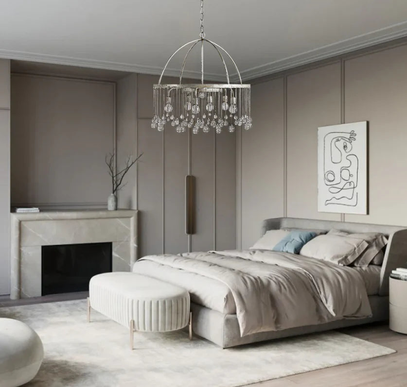 Aurelle Modern Crystal Ball 4 Tier Chandelier
