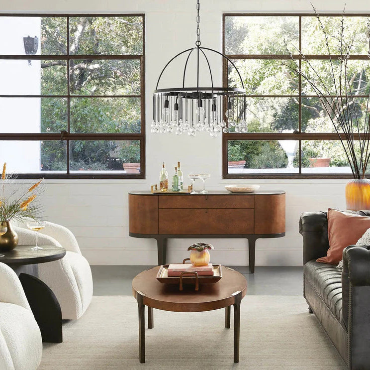 Aurelle Modern Crystal Ball 4 Tier Chandelier