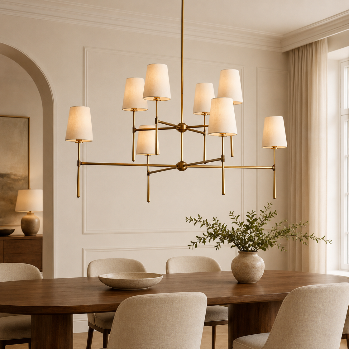 Rhovane 2-Tier Round Chandelier 48"