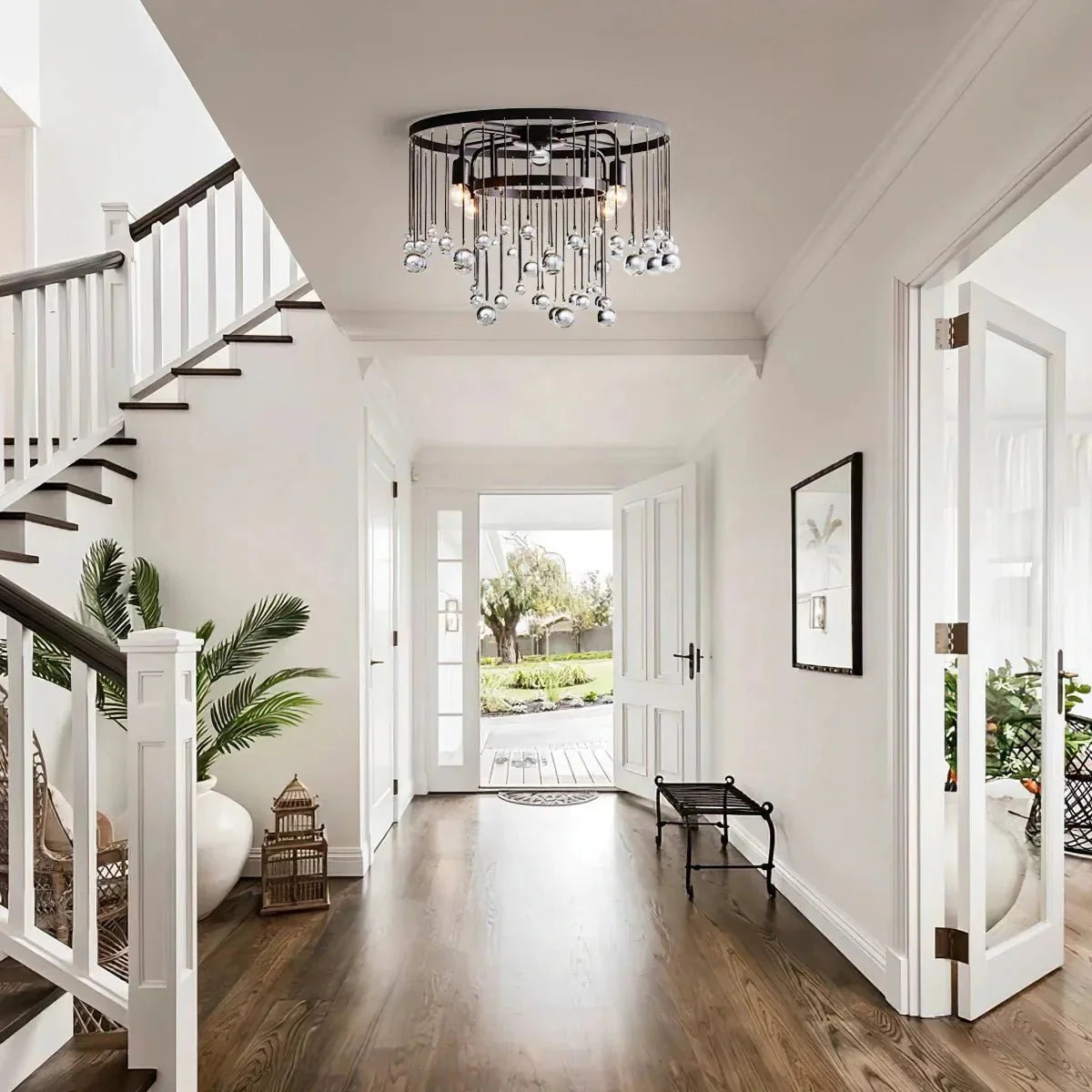 Aurelle Crystal Ball Flush mount