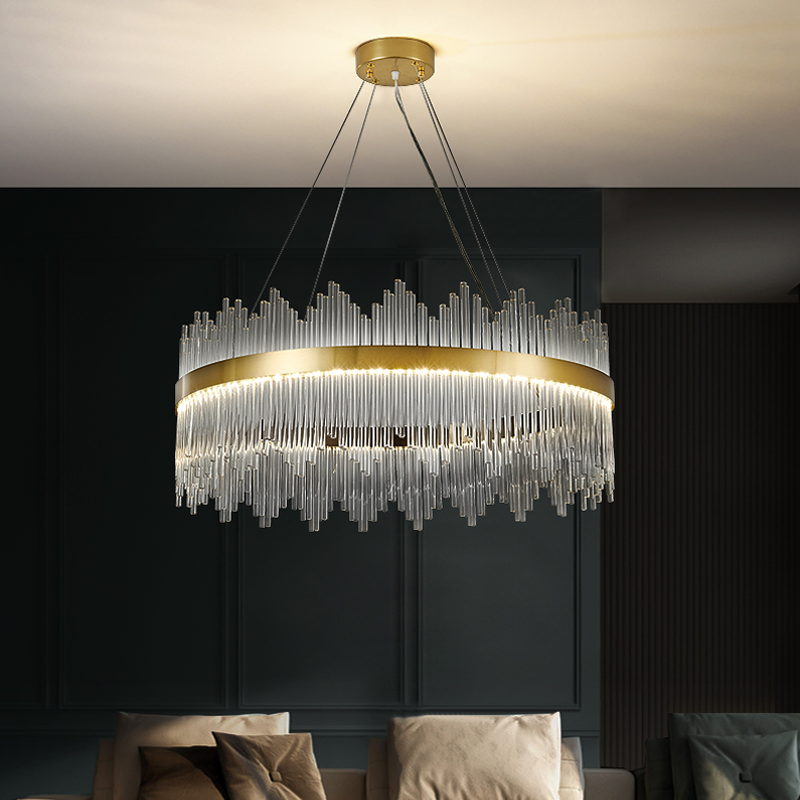 Skylar Round Glass Chandelier