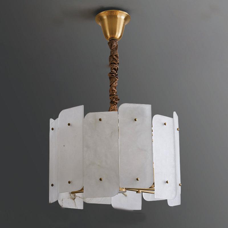 Marble Alabaster Lorry Round Chandelier 20" 31"