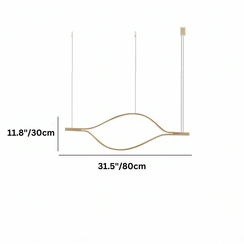 Modern Simple Aluminum Waving Chandelier