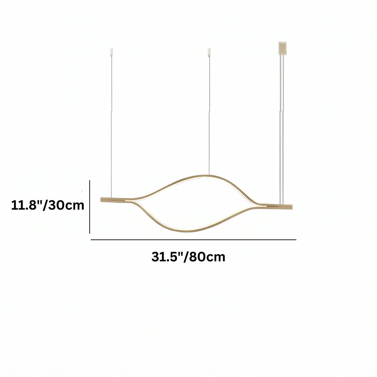Modern Simple Aluminum Waving Chandelier