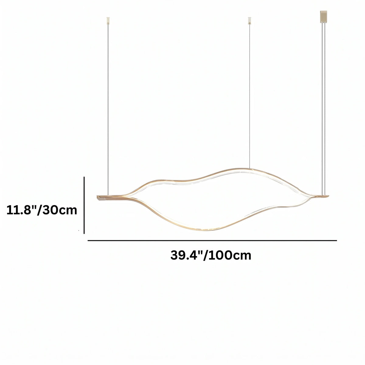 Modern Simple Aluminum Waving Chandelier