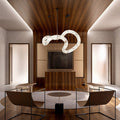 Oslo Infinity Symmetrical Entryway Alabaster Pendant Light, Entrance Pendant Light