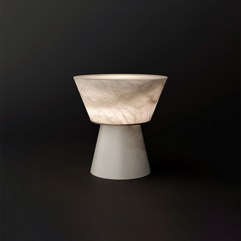 Franta Modern Alabaster Living Room Table Lamp