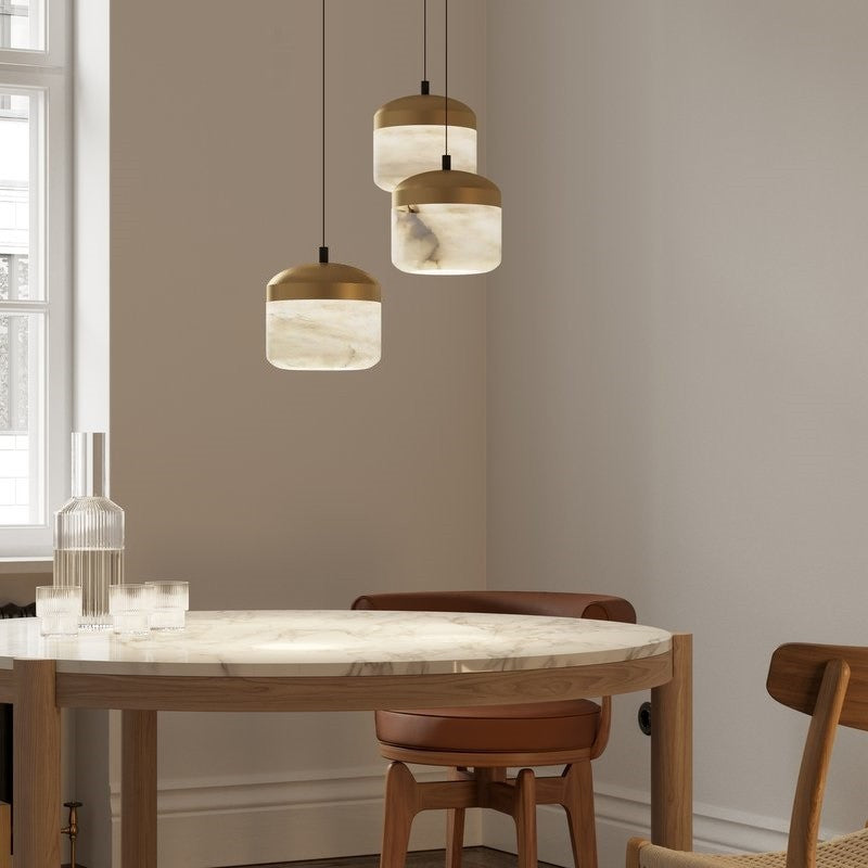 Modern Alabaster Pendant Lamp For Staircase, Kitchen Pendant Light