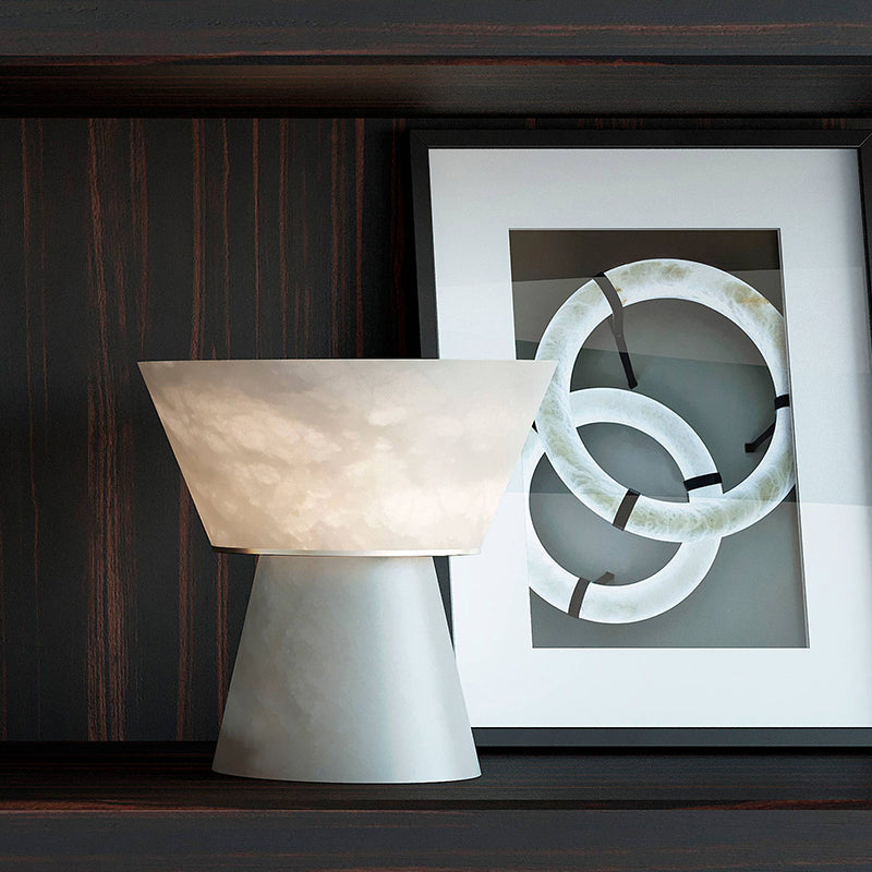 Franta Modern Alabaster Living Room Table Lamp