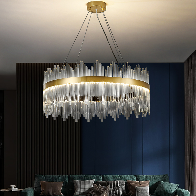Skylar Round Glass Chandelier