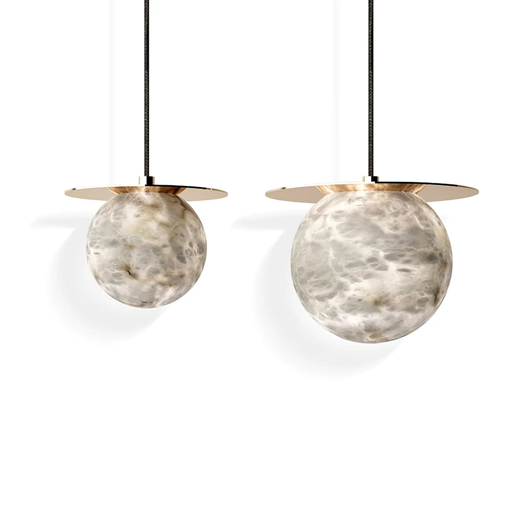 Spanish Alabaster Bedside Pendant Light