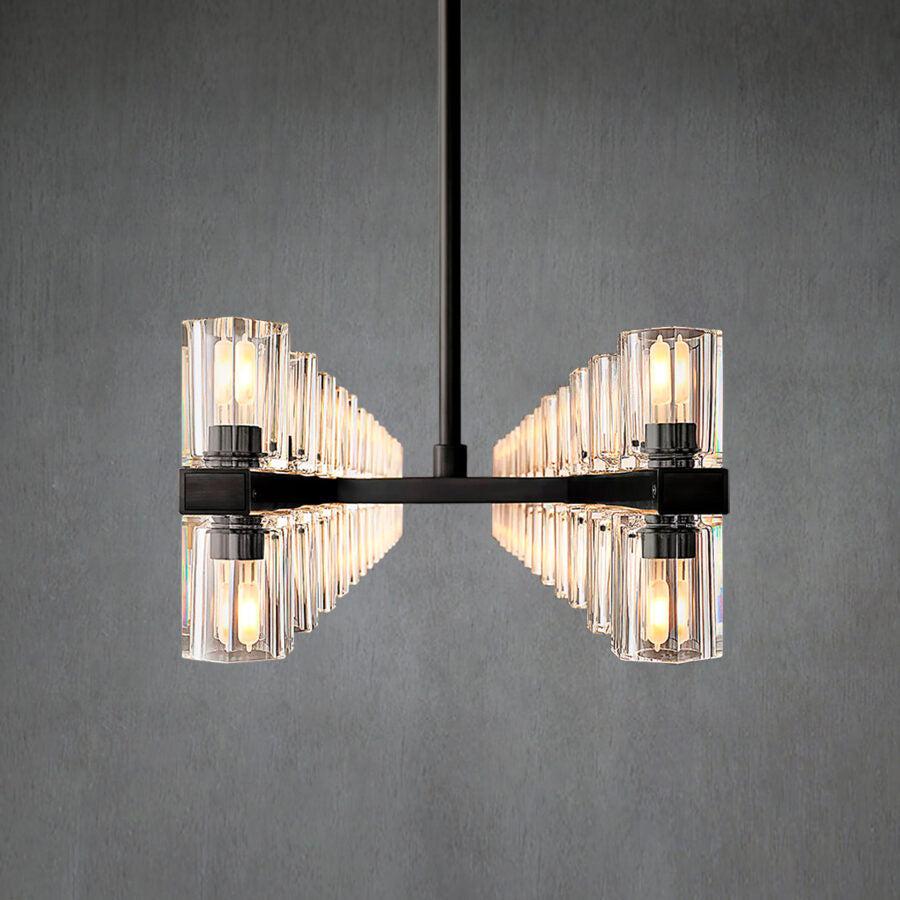 Arcachen Crystal Rectangular Chandelier 72"