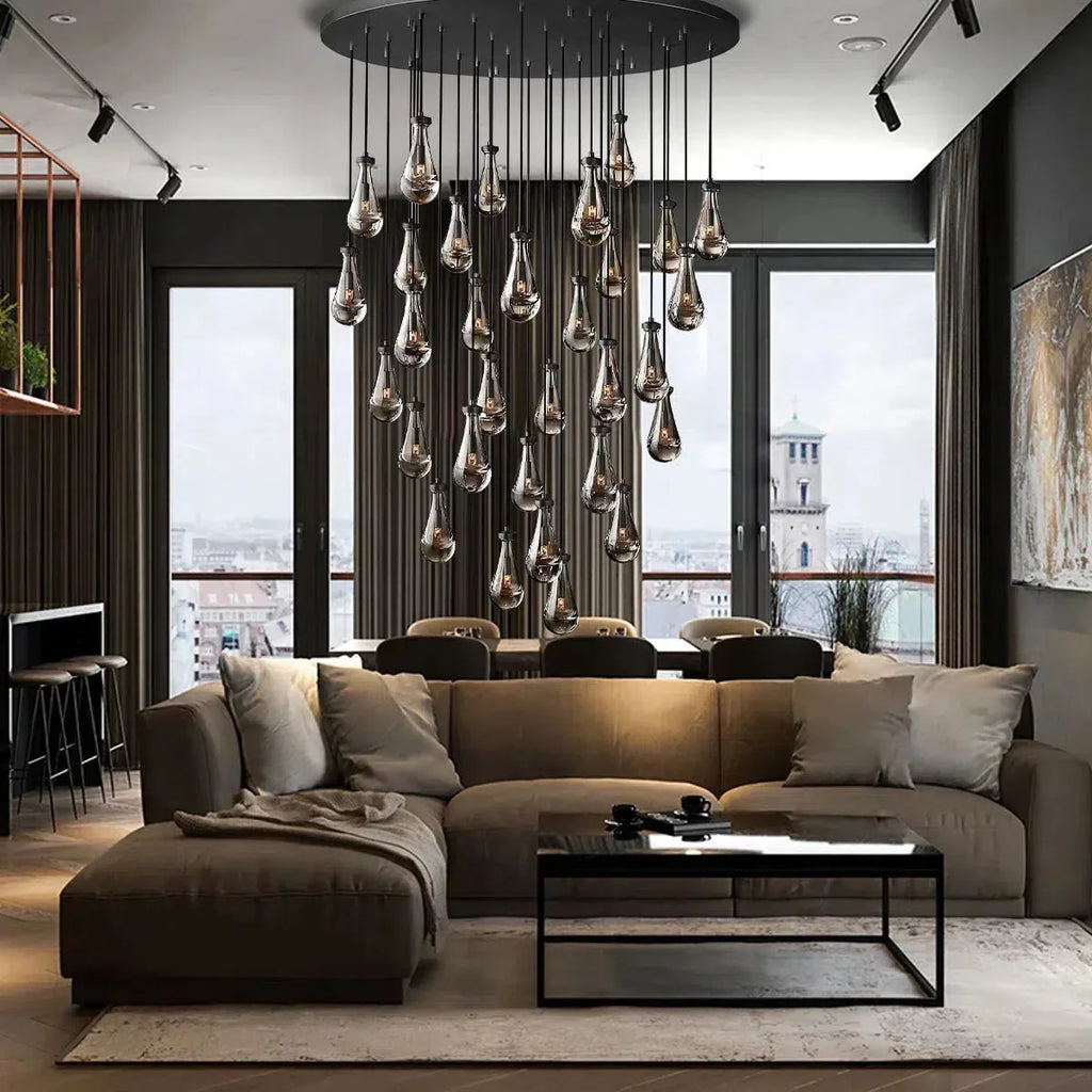 Raindrop Round Chandelier 18"