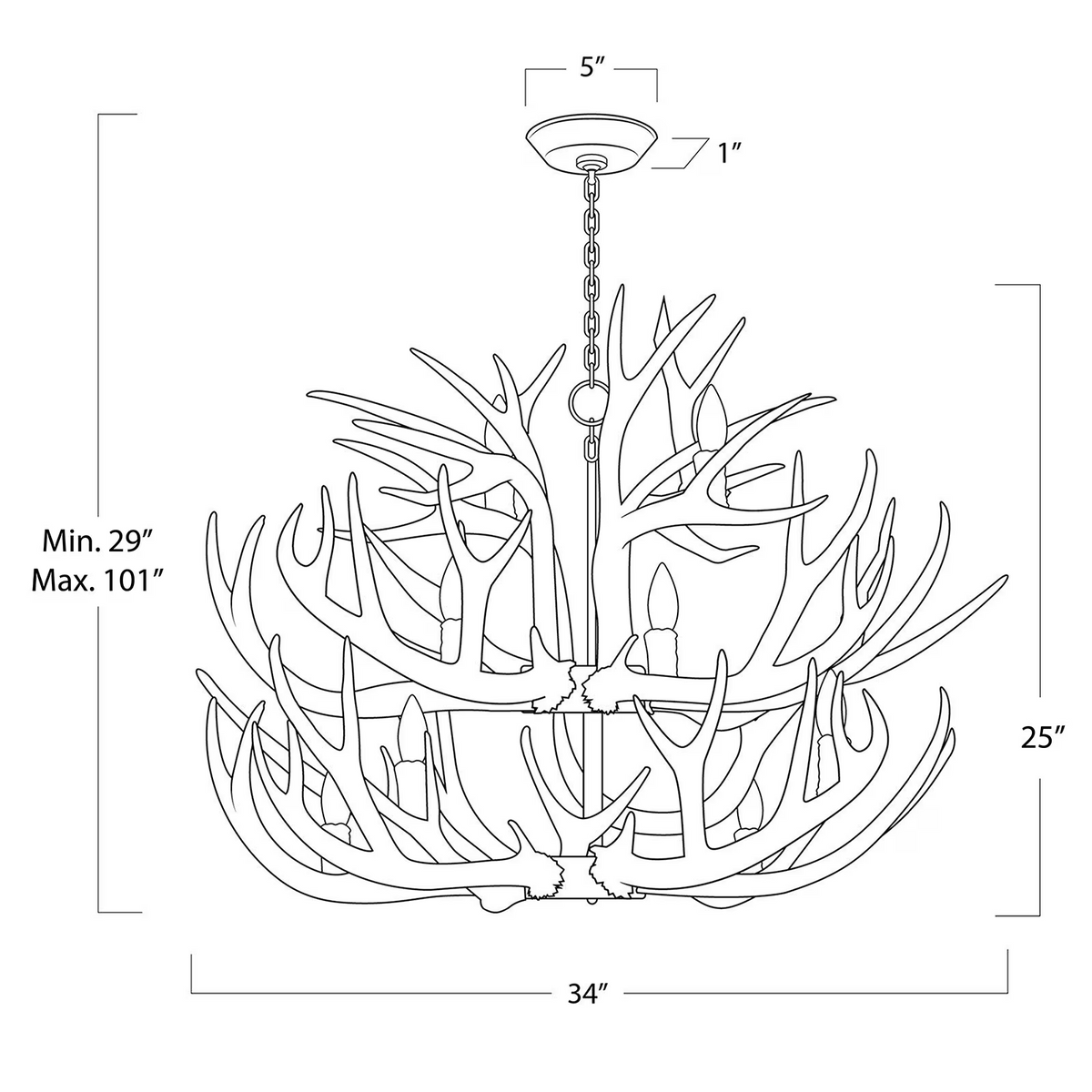 Nautine Antler Chandelier