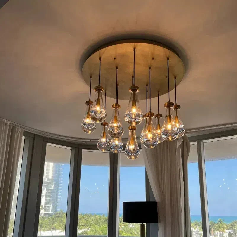 Raindrop Round Chandelier 18"