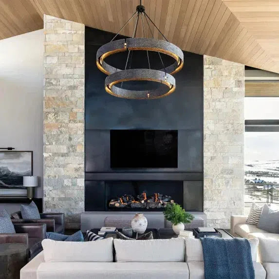 Veuvery Round Chandelier D36"