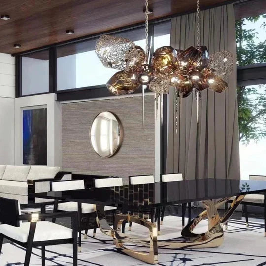 Modern Wine Glass Shape Chandelier Italian Light Luxury Light Fixture for Dining Room/Living Room