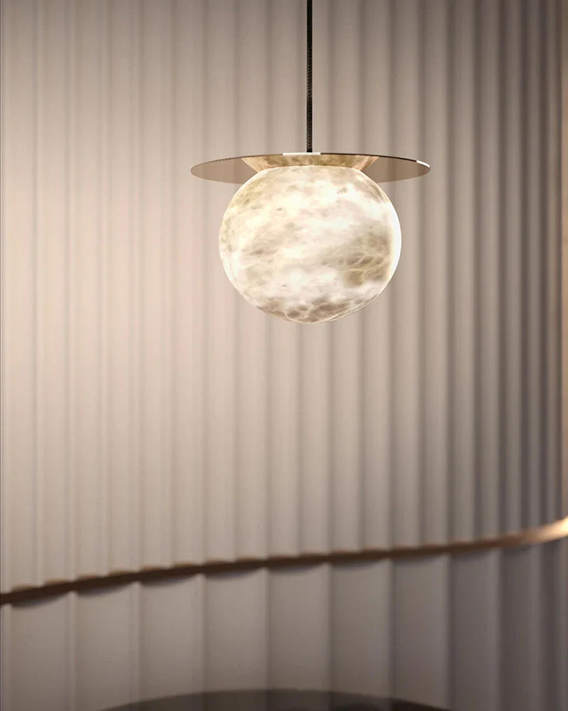 Spanish Alabaster Bedside Pendant Light
