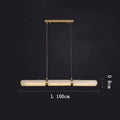 Modern Linear Alabaster Chandelier, Chandelier Over Dining Table