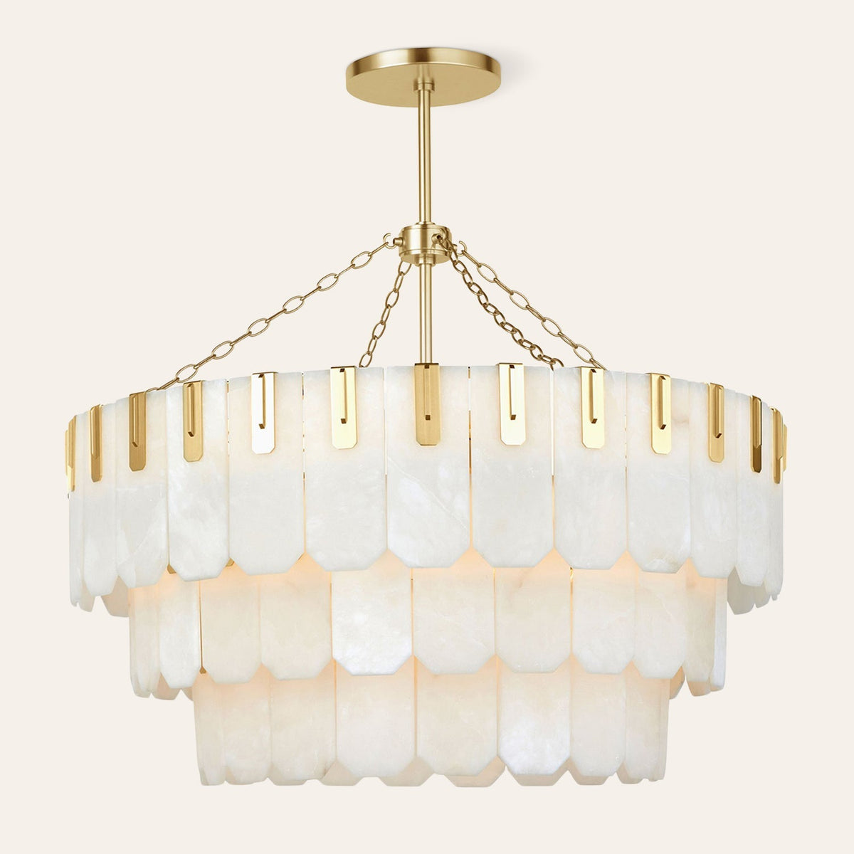 Nadia Alabaster Chandelier 30" 41"