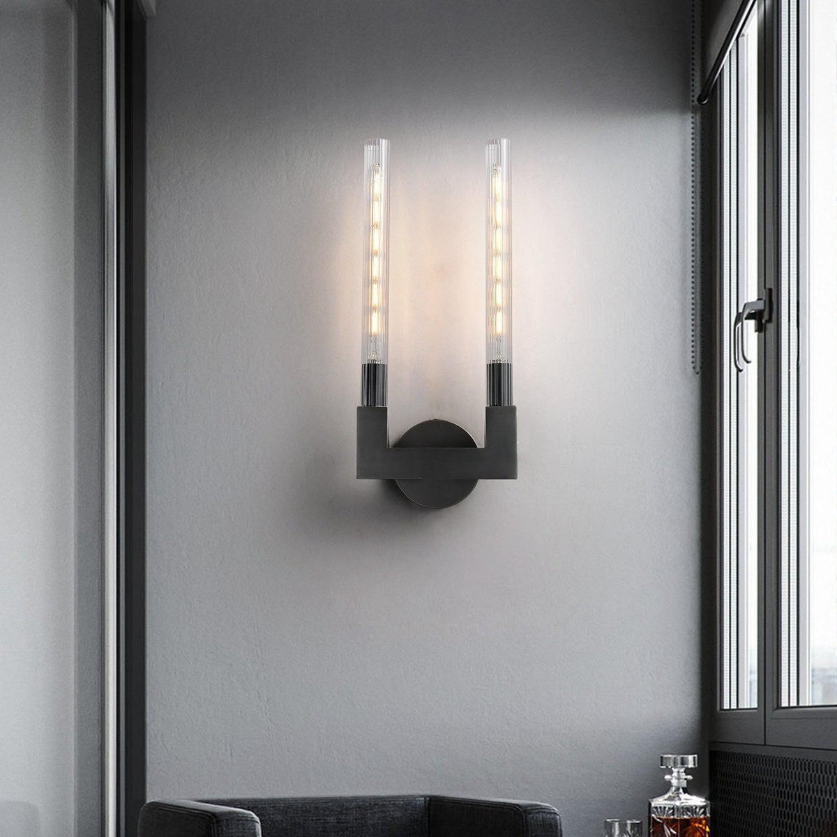 Cannel Double Wall Sconce 18"H