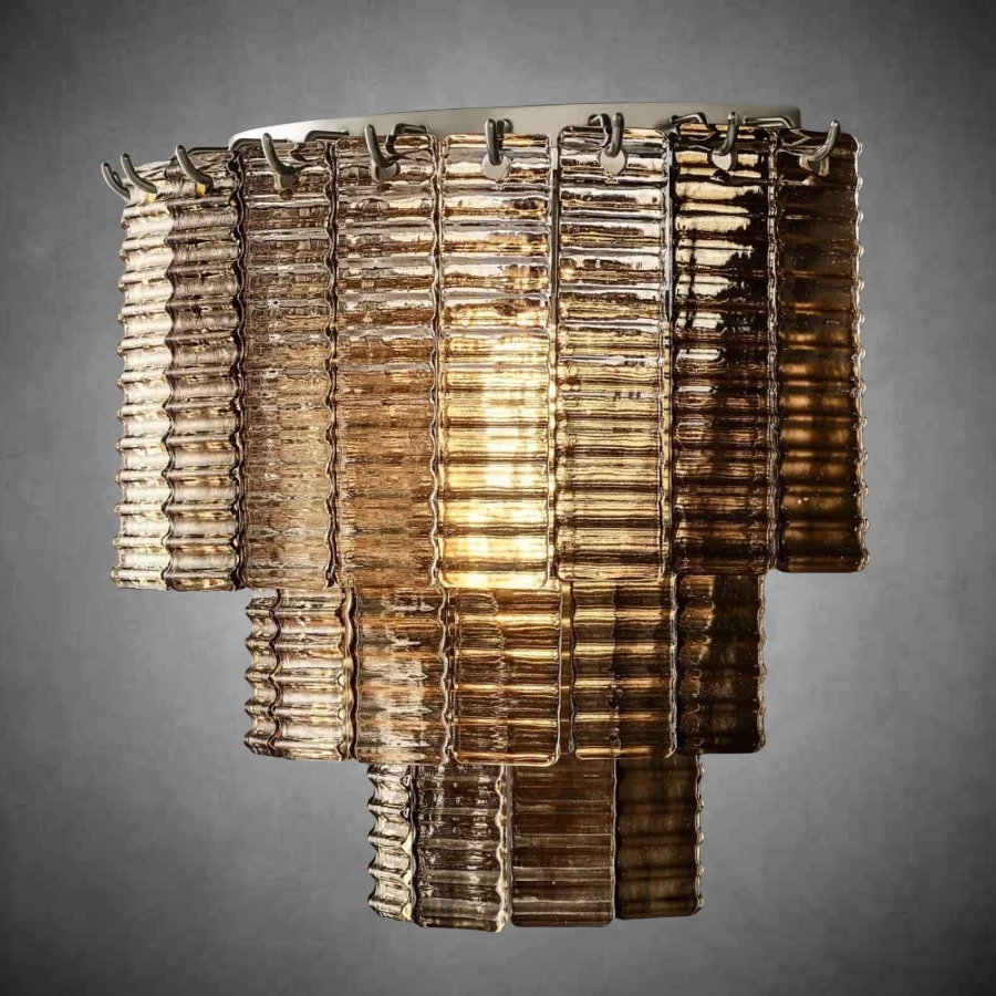 Sirena Smoke Glass Wall Sconce