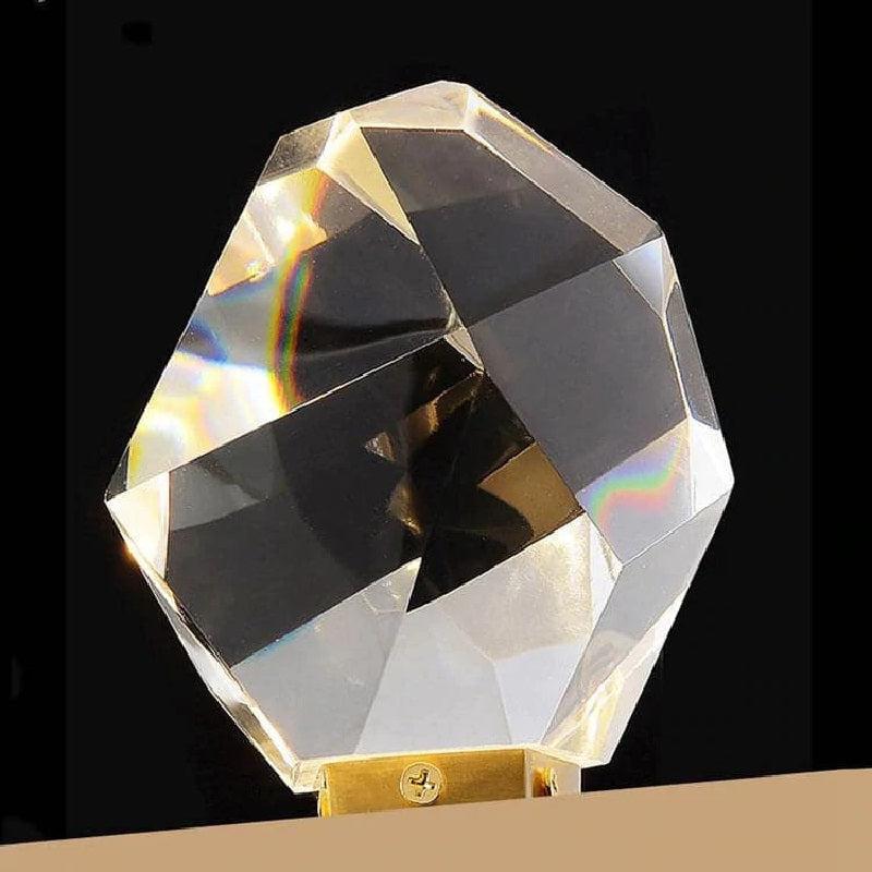 Zora Modern Faceted Crystal Wall Sconce