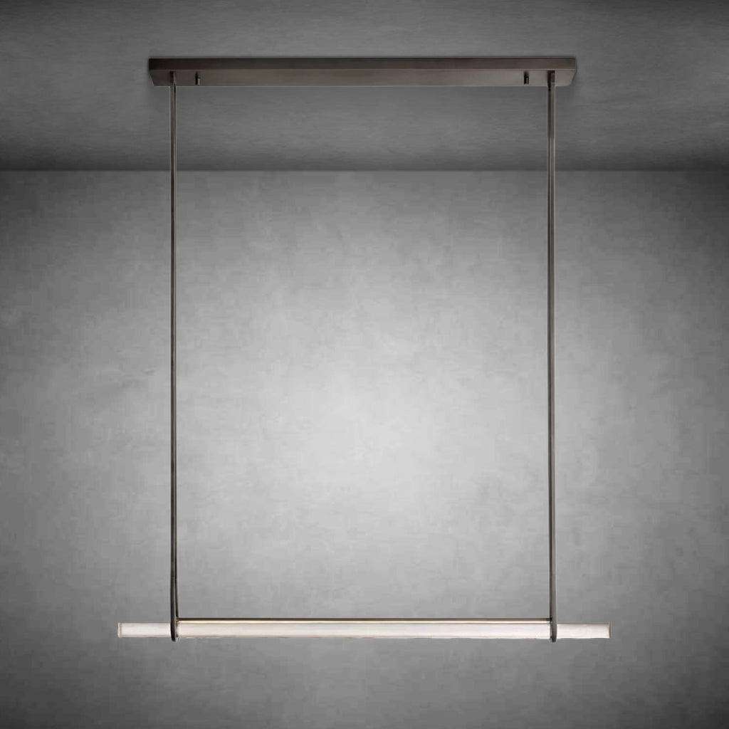 Auduban Crystal Single Bar Linear Chandelier
