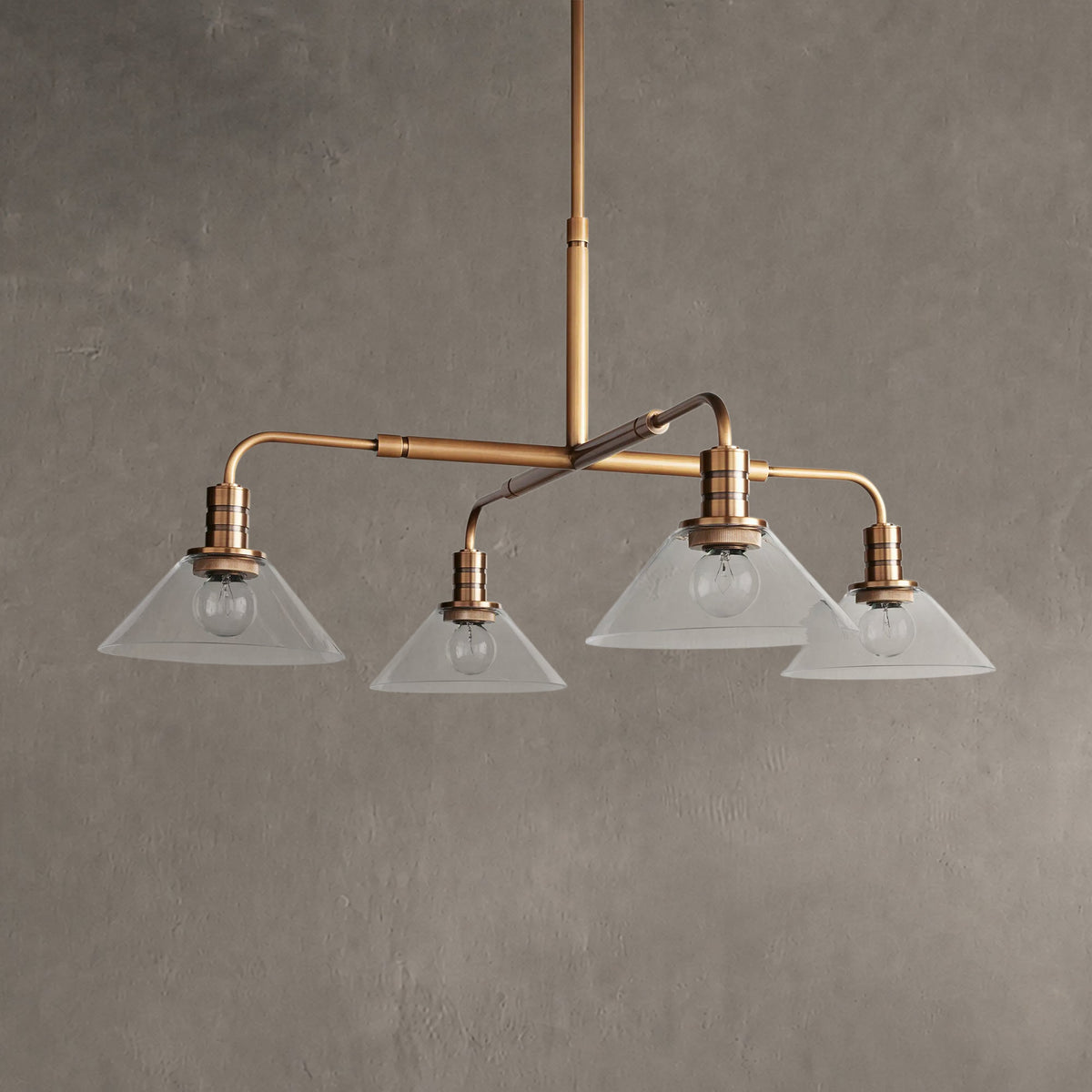 Torvane Glass Round Chandelier 30'' 52''
