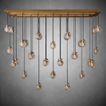 Pearls Spherical Modern Rectangular Chandelier 72”