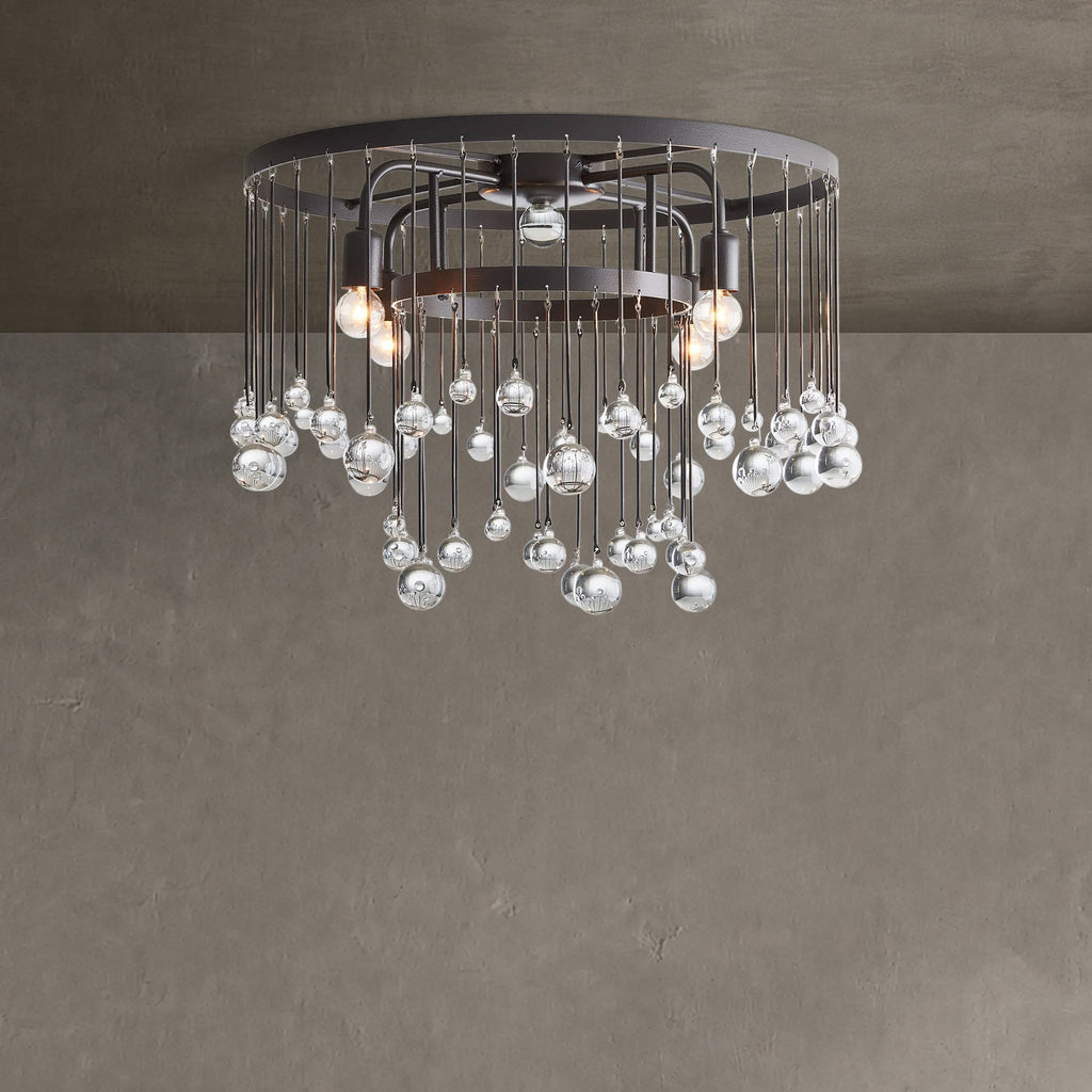 Aurelle Crystal Ball Flush mount