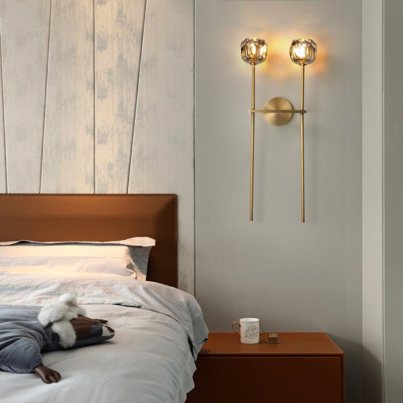 Bille De Crystal Ball Grand Double Wall Sconce