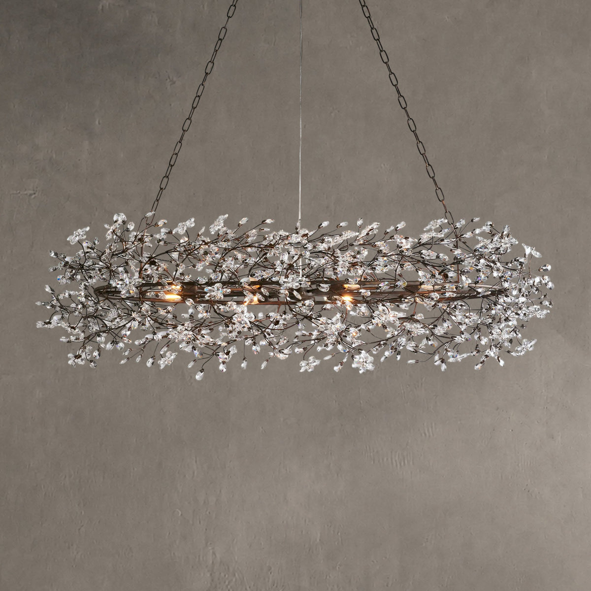 Roselle Oval Chandelier 62''74''