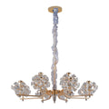 Modern Crystal Branch Chandelier in Gold Finish