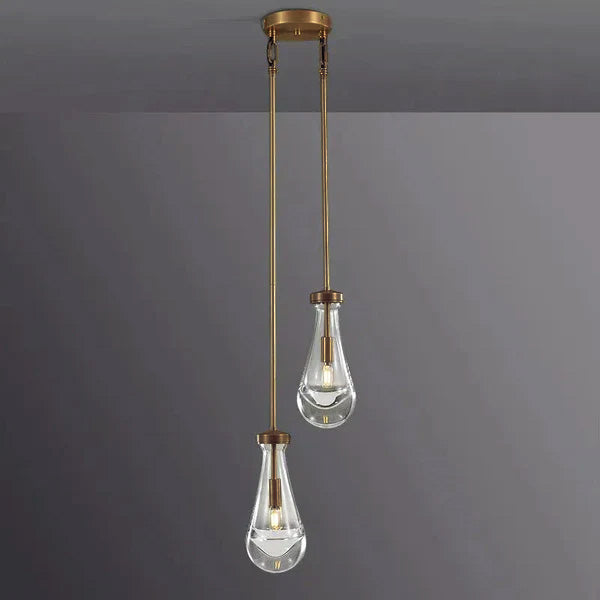 Raindrop Round Chandelier 2-Light 5''