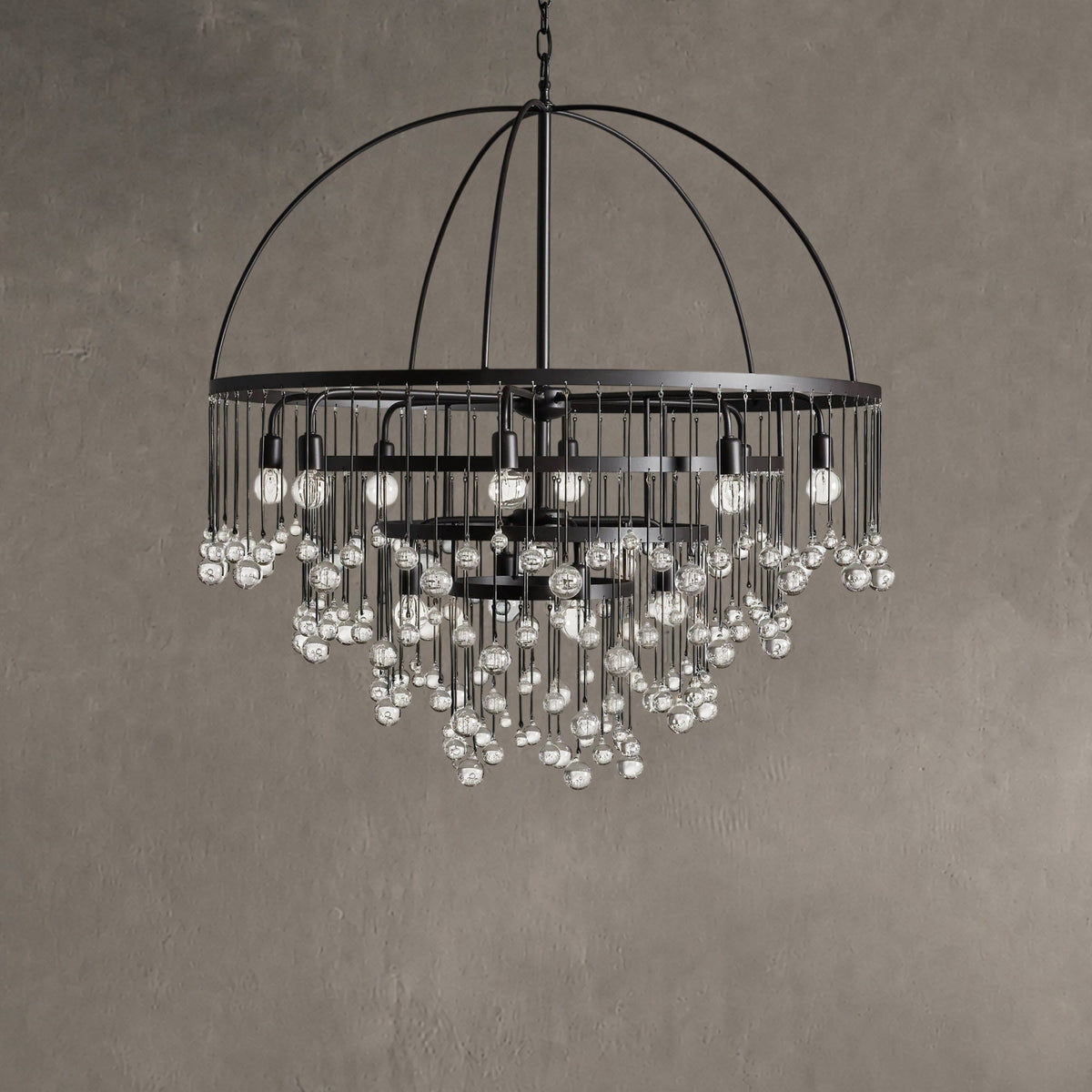 Aurelle Crystal Ball Round Chandelier 5 Light / 8 Light