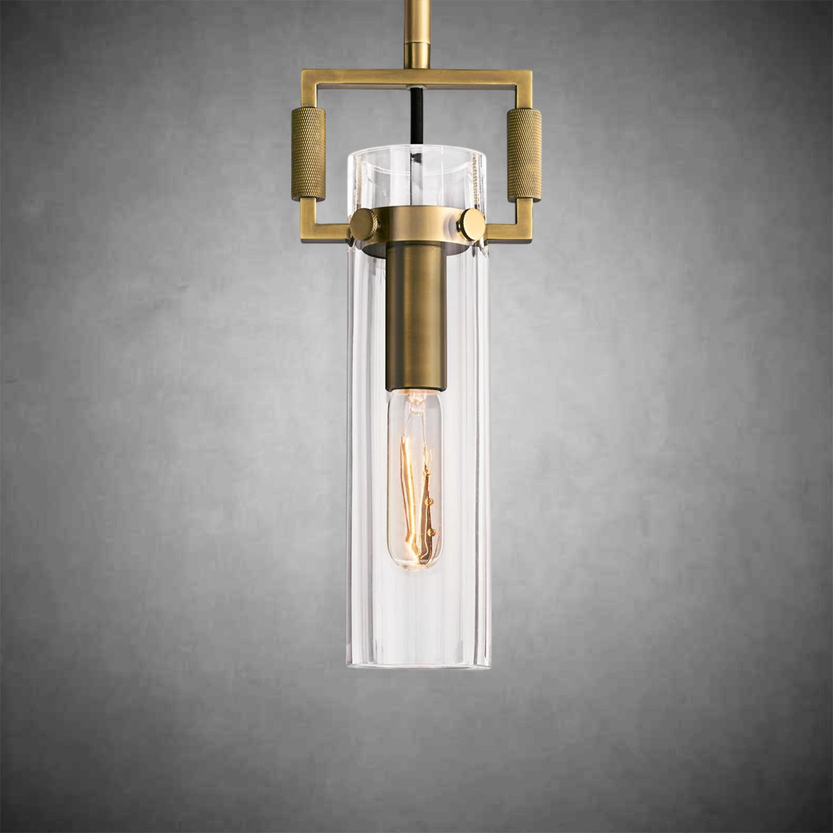 Machine Glass Cylinder Pendant 12''22''