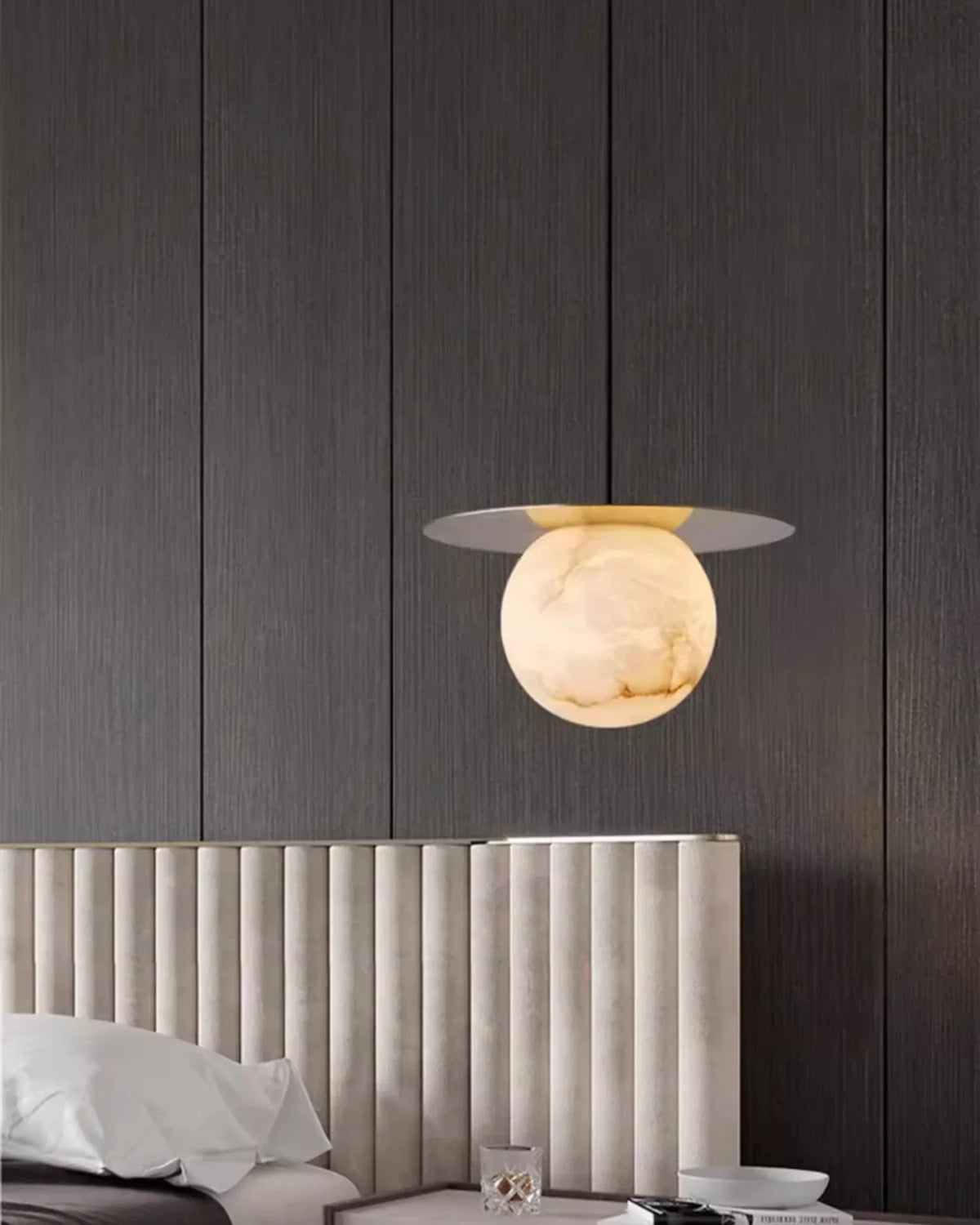 Spanish Alabaster Bedside Pendant Light