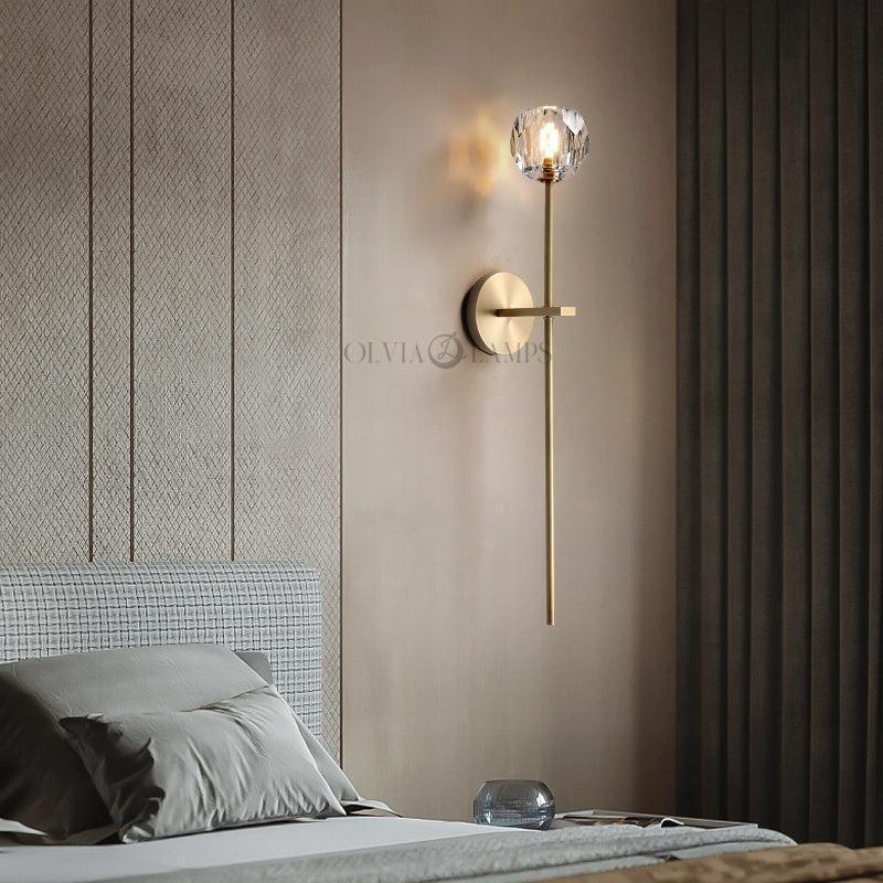 Bille De Crystal Grand Wall Sconce 28"H