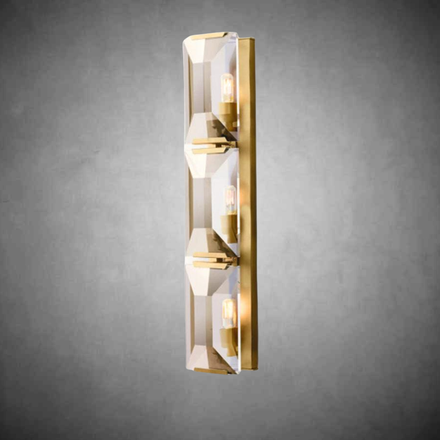Harlew Crystal Triple Wall Lamp