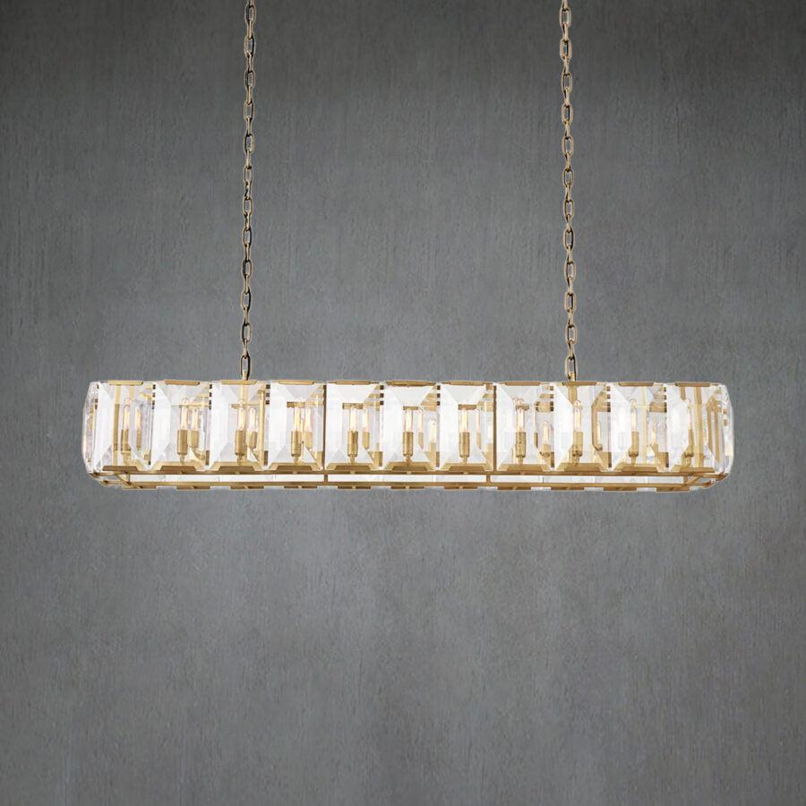 Harlew Crystal Rectangular Chandelier42''54''62''74"
