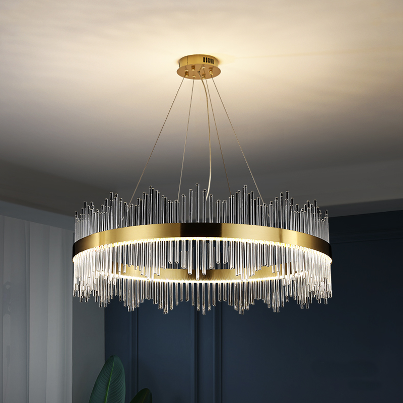 Skylar Round Glass Chandelier
