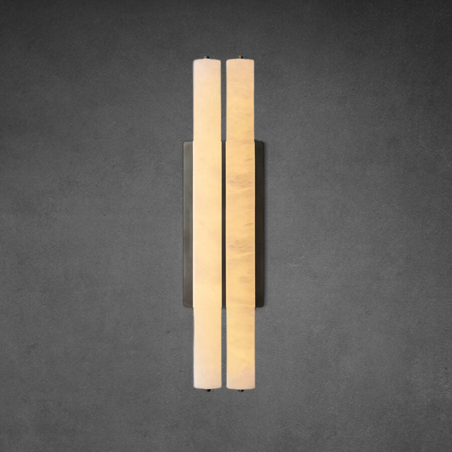 Auduban Alabaster Double Sconce