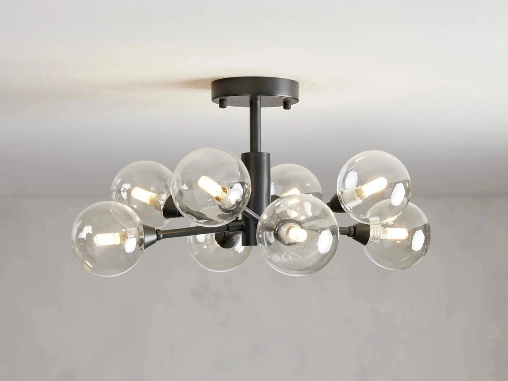 Apollo Modern Glass Ball Flushmount 20''36''47''